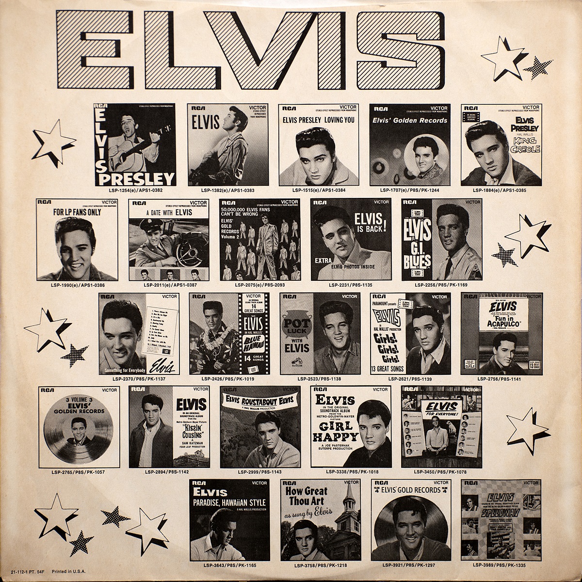 Elvis Presley  Moody Blue : LP Inlay 1